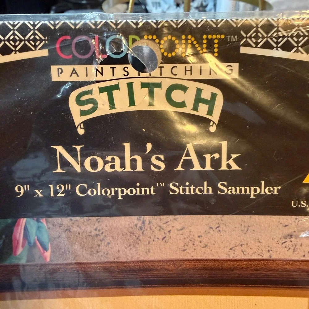 Bucilla Colorpoint Paintstitch Noah's‎ Ark 9x12 Vintage 1993 Needlecraft Kit